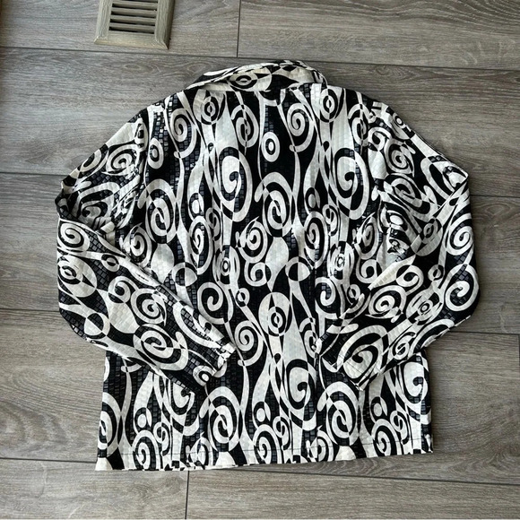 Misook Paisley Print Sequin Evening Zip Jacket - Picture 13 of 16